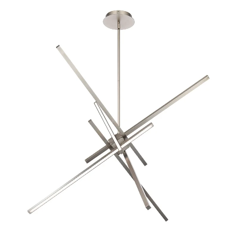 Industrial Lighting for Chemical PlantsParallax 39 in. LED Pendant Light Brushed Nickel finish