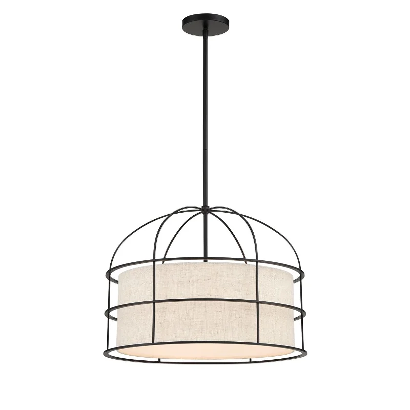 Low - Bay Industrial Lighting Fixtures for Small FactoriesGateway Park 20 in. 5 Lights Pendant Light Black Finish