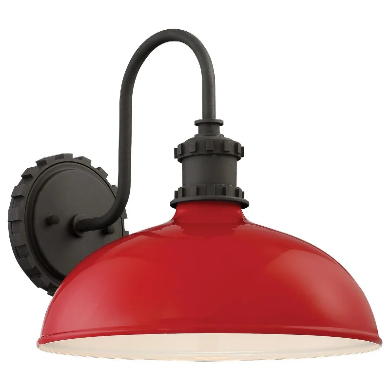 Industrial Lighting for Pharmaceutical ManufacturingEscudilla 12 in. Outdoor Barn Light Red Finish