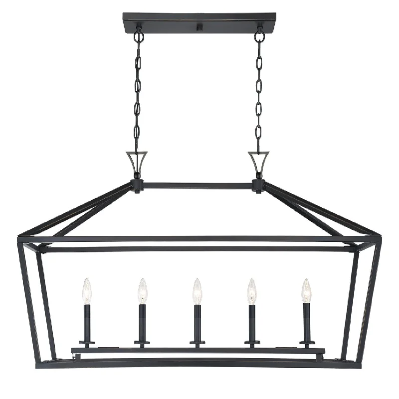 Adjustable Industrial Lighting for Flexible IlluminationTownsend Five Light Linear Chandelier
