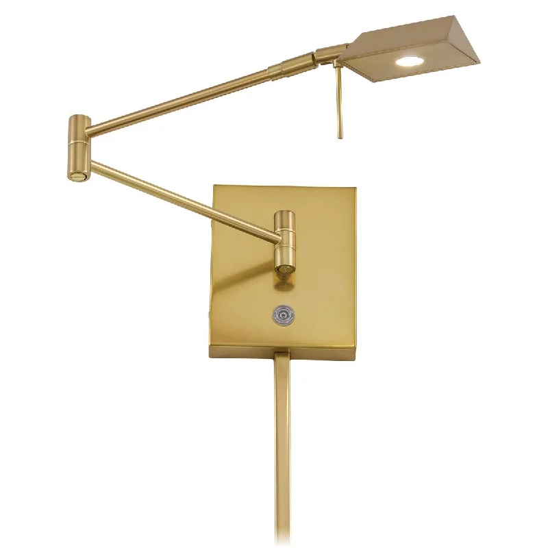 Dust - Resistant Industrial Lighting for Dirty WorkspacesGeorge's Reading Room Contemporary LED Swing Arm Wall Lamp Gold finish