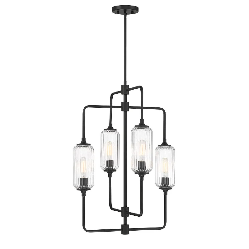 Industrial Ceiling - Mounted Lighting for Assembly PlantsHolton Four Light Chandelier Industrial Ceiling - Mounted Lighting for Assembly PlantsHolton Four Light Chandelier