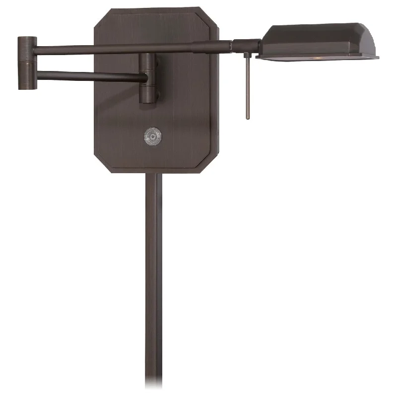 Industrial Wall - Mounted Lighting for Workshop WallsGeorge's Reading Room Contemporary LED Swing Arm Wall Lamp Bronze finish