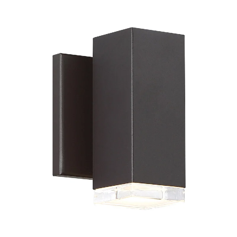Industrial Wall - Mounted Lighting for Workshop WallsBlock 6 in. LED Outdoor Wall Sconce 3000K Bronze Finish
