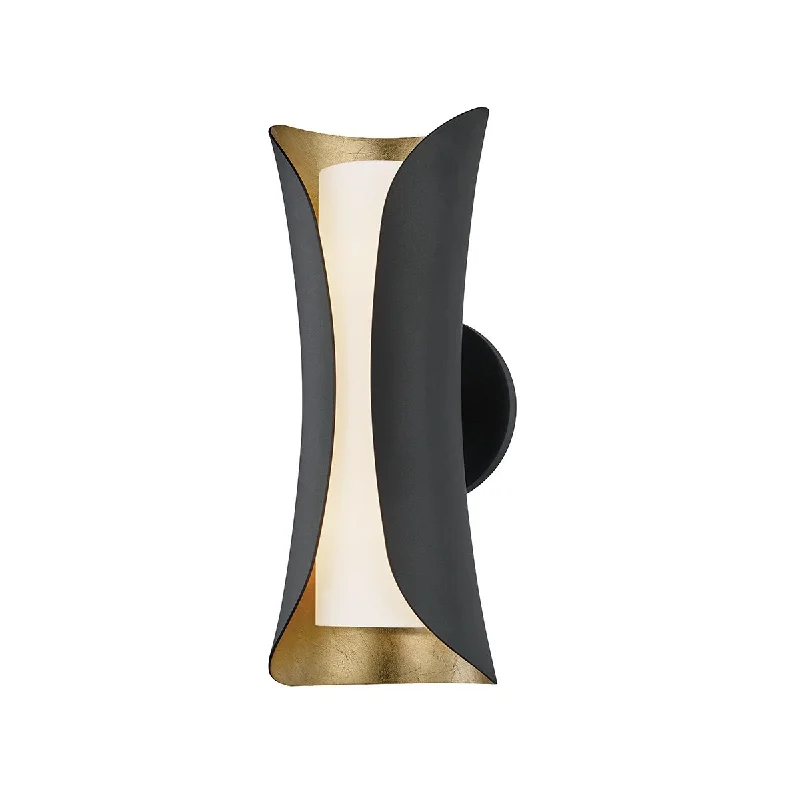 Corrosion - Resistant Industrial Lighting for Coastal FactoriesJosie 14 In. Wall Light Black & Gold Finish Corrosion - Resistant Industrial Lighting for Coastal FactoriesJosie 14 In. Wall Light Black & Gold Finish