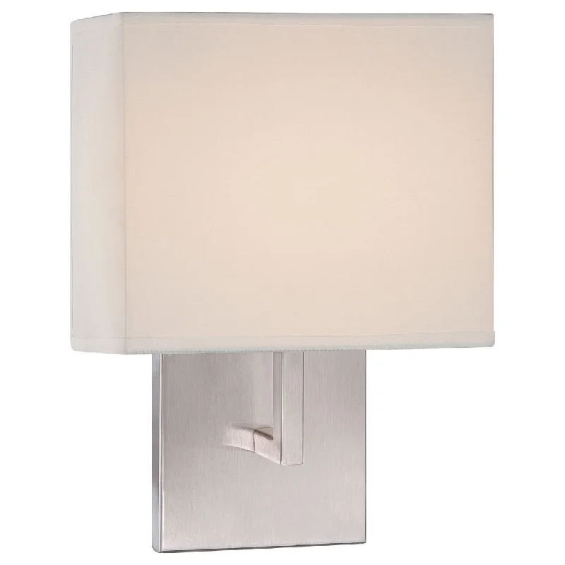 Industrial Lighting with High CRI (Color Rendering Index) for True Color Perception11 in. LED Wall Light Brushed Nickel finish