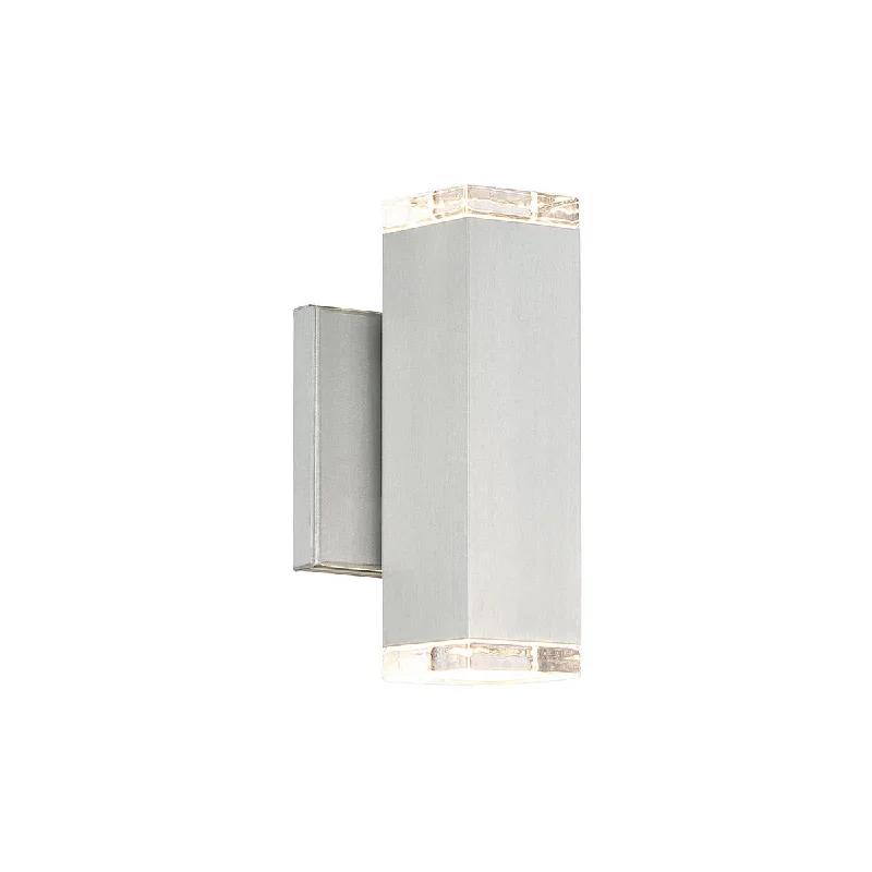 Color - Tunable Industrial Lighting for Special ApplicationsBlock 8 in. LED Outdoor Wall Sconce 3000K Aluminum Finish