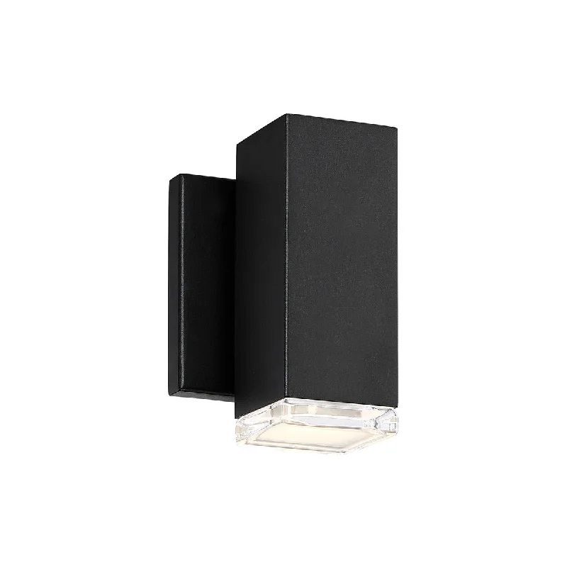 Industrial Area Lighting for Large Open SpacesBlock 6 in. LED Outdoor Wall Sconce 3000K Black Finish