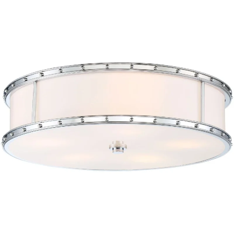 Energy - Efficient Industrial Lighting for Cost - Savings20 in. LED Flush Mount Light 3000K Chrome finish