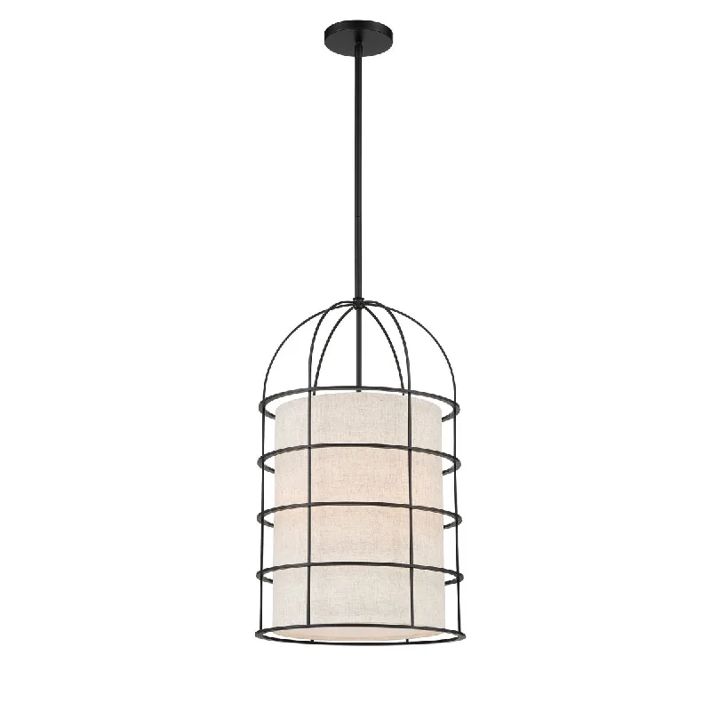 Industrial Lighting for Electronics ManufacturingGateway Park 14 in. 4 Lights Pendant Light Black Finish