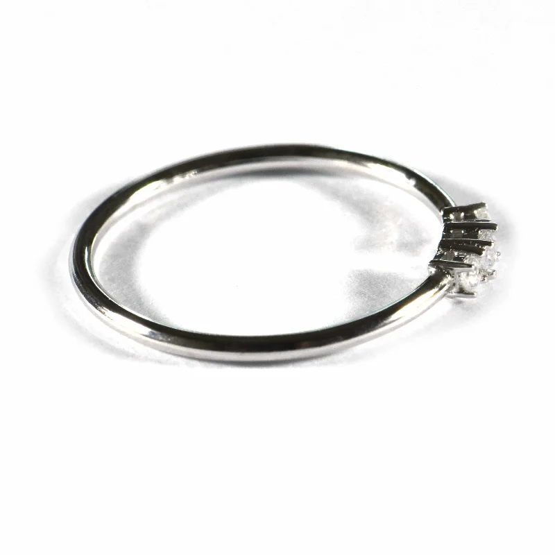 3 stone silver ring