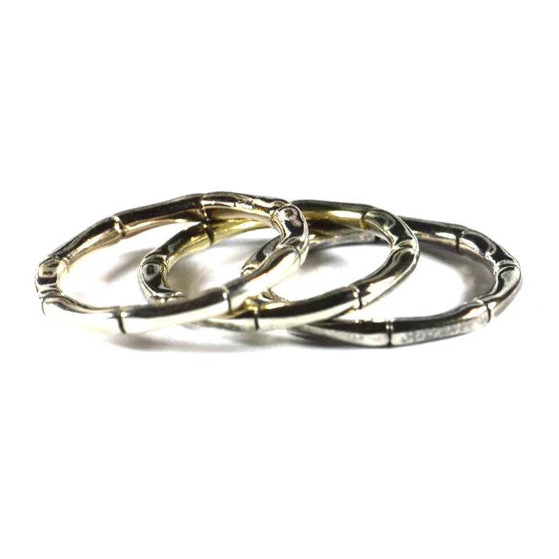 Bamboo silver ring