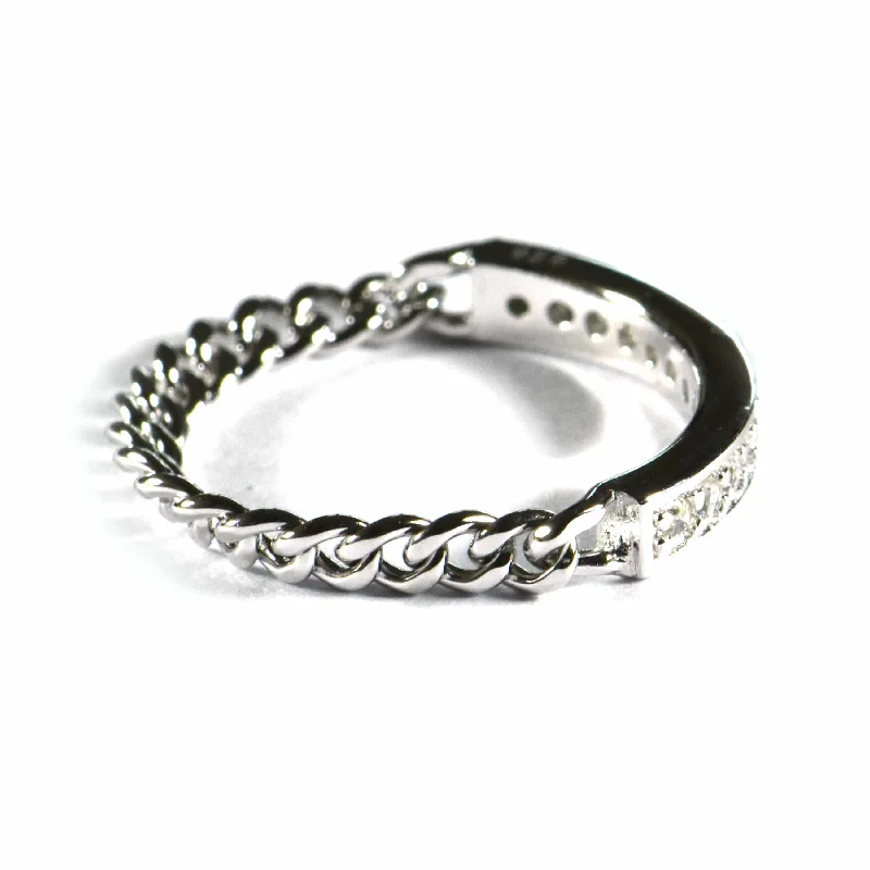 Chain silver ring