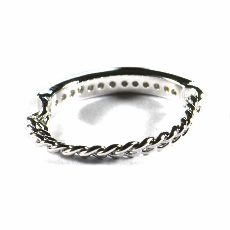 Chain silver ring