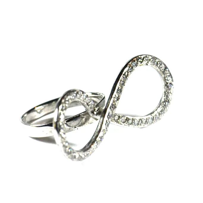 Infinity symbol silver ring