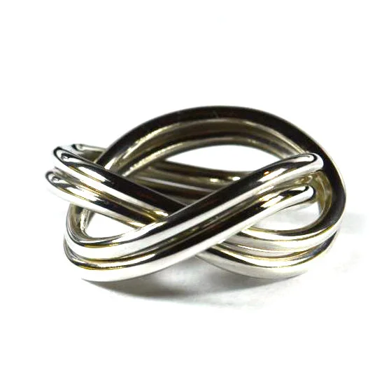 Two wire silver ring