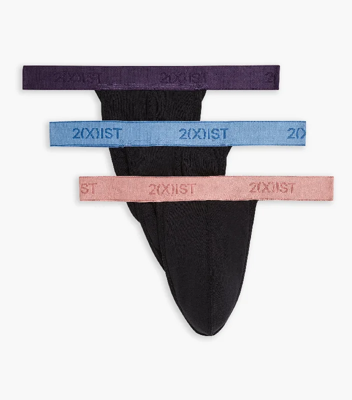 Essential Cotton Y-Back Thong 3-Pack