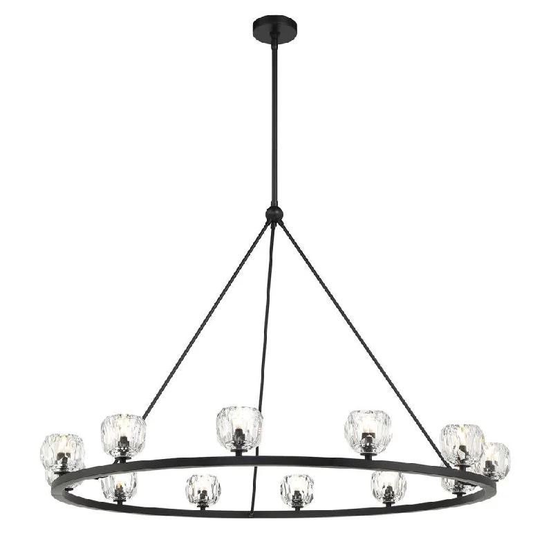 Small Chandeliers for Compact RoomsSmall Chandeliers for Compact RoomsAragon 12 Light Matte Black Chandelier