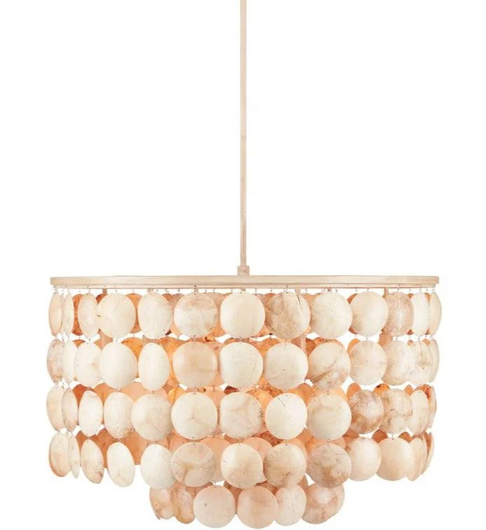 Chandeliers with Metal Frames in Gold FinishChandeliers with Metal Frames in Gold FinishBuko Coco Shell Chandelier