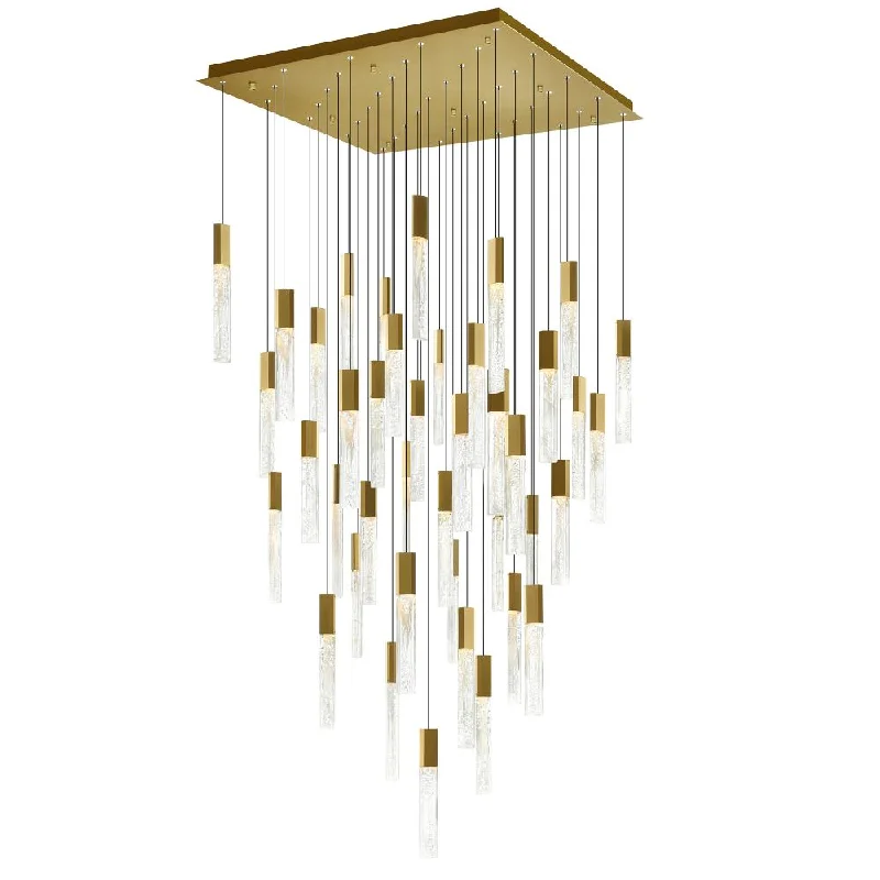 Chandeliers with Metal Frames in Copper FinishChandeliers with Metal Frames in Copper FinishGreta Integrated LED Brass Chandelier