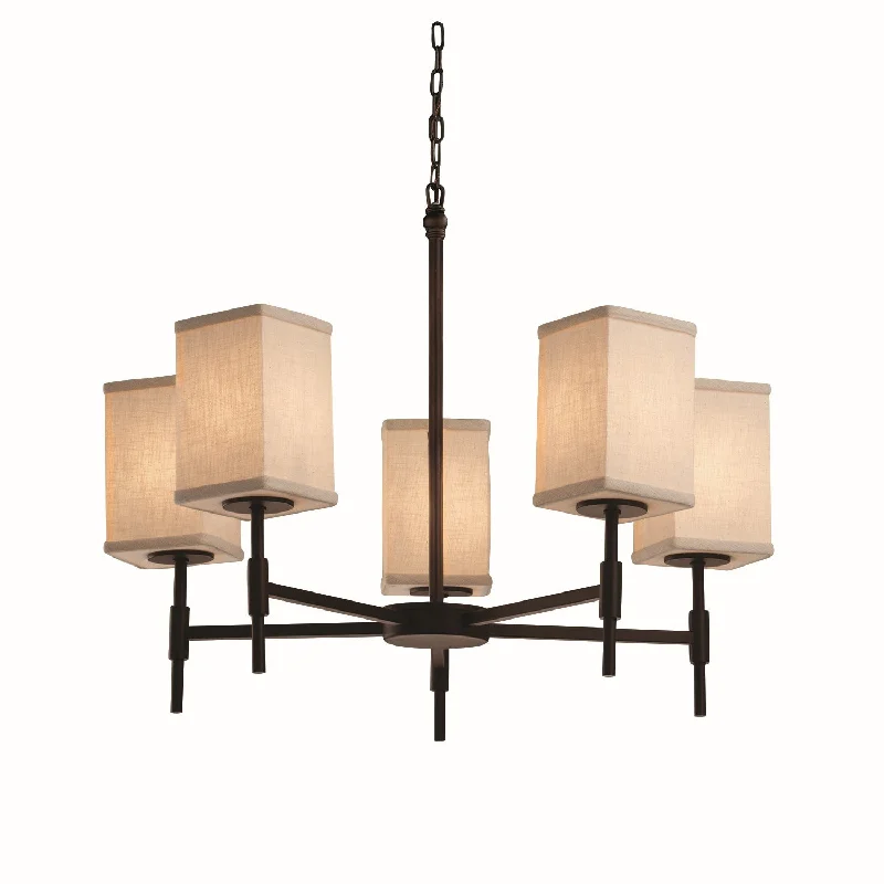 Chandeliers with Metal Frames in Bronze FinishChandeliers with Metal Frames in Bronze FinishTextile LED Chandelier