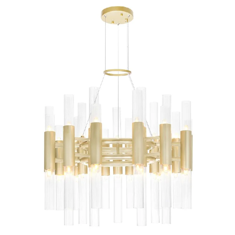 Mid - Century Modern Chandeliers for Vintage AppealMid - Century Modern Chandeliers for Vintage AppealOrgue 42 Light Chandelier With Satin Gold Finish Mid - Century Modern Chandeliers for Vintage AppealMid - Century Modern Chandeliers for Vintage AppealOrgue 42 Light Chandelier With Satin Gold Finish