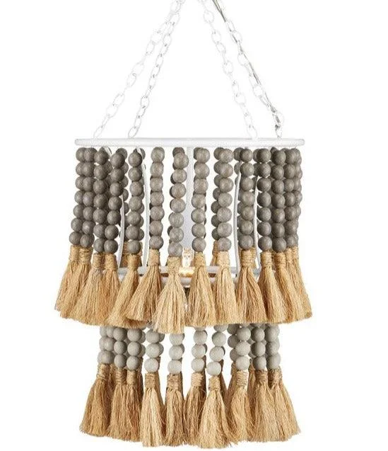 Chandeliers with Sputnik - Style Design for a Futuristic VibeChandeliers with Sputnik - Style Design for a Futuristic VibePetite Natural Saint Barts Beaded Rope Pendant