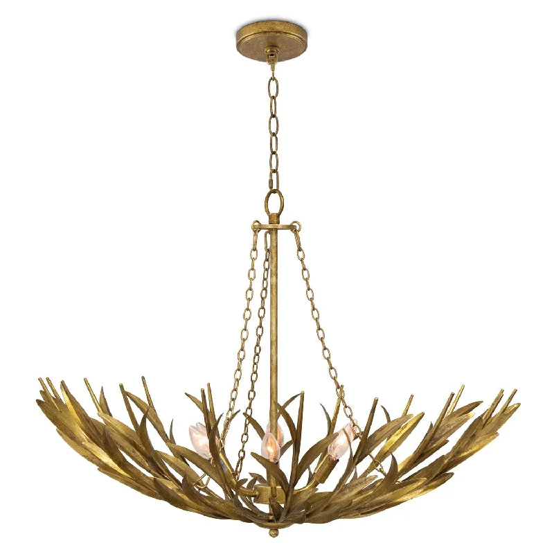 Chandeliers with Colored Glass for a Splash of ColorChandeliers with Colored Glass for a Splash of ColorRegina Andrew 16-1420GLD Chandelier Light - Antique Gold Leaf