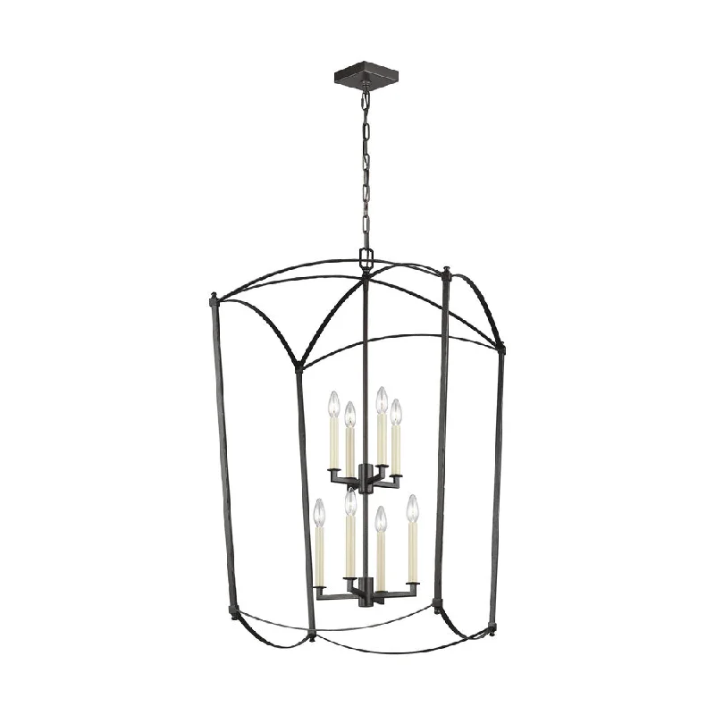 Chandeliers with Metal Frames in Copper FinishChandeliers with Metal Frames in Copper FinishThayer Extra Large Lantern