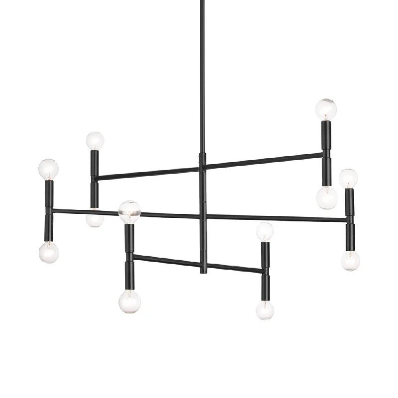 Chandeliers with Frosted Glass for a Softer Light DiffusionChandeliers with Frosted Glass for a Softer Light Diffusion12 Lights Incandescent Chandelier, Matte Black Finish Chandeliers with Frosted Glass for a Softer Light DiffusionChandeliers with Frosted Glass for a Softer Light Diffusion12 Lights Incandescent Chandelier, Matte Black Finish