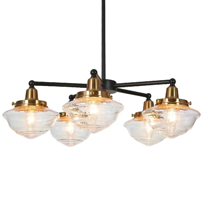 Chandeliers with Frosted Glass for a Softer Light DiffusionChandeliers with Frosted Glass for a Softer Light Diffusion5-Light Clear Seeded Glass Wheel Chandeliers Chandeliers with Frosted Glass for a Softer Light DiffusionChandeliers with Frosted Glass for a Softer Light Diffusion5-Light Clear Seeded Glass Wheel Chandeliers