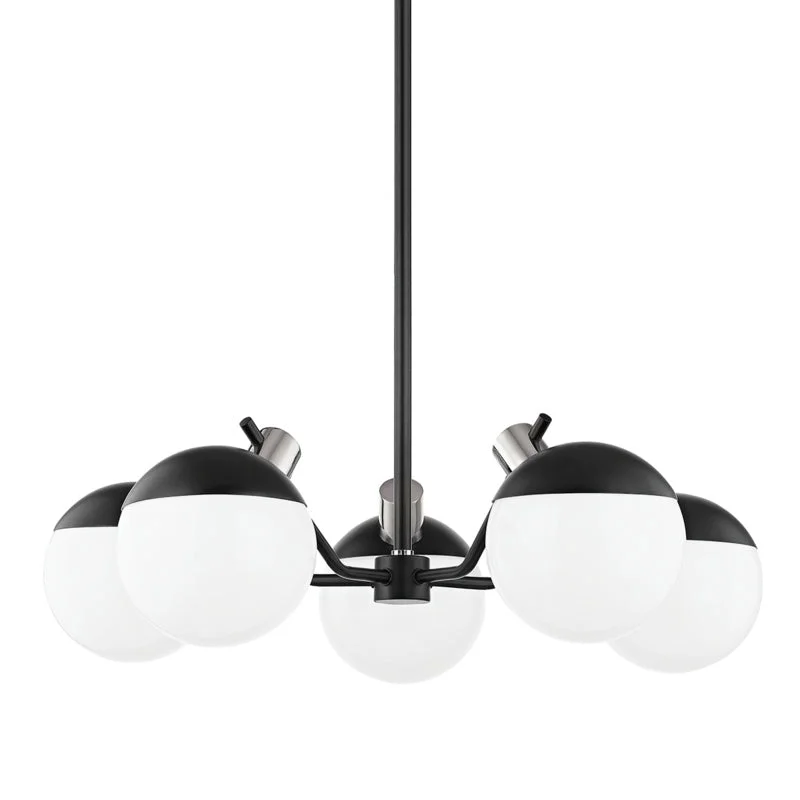 Chandeliers with Clear Crystal for a Sparkling EffectChandeliers with Clear Crystal for a Sparkling EffectMitzi Miranda H573805-PN/SBK Chandelier Light - Polished Nickel/Soft Black Chandeliers with Clear Crystal for a Sparkling EffectChandeliers with Clear Crystal for a Sparkling EffectMitzi Miranda H573805-PN/SBK Chandelier Light - Polished Nickel/Soft Black