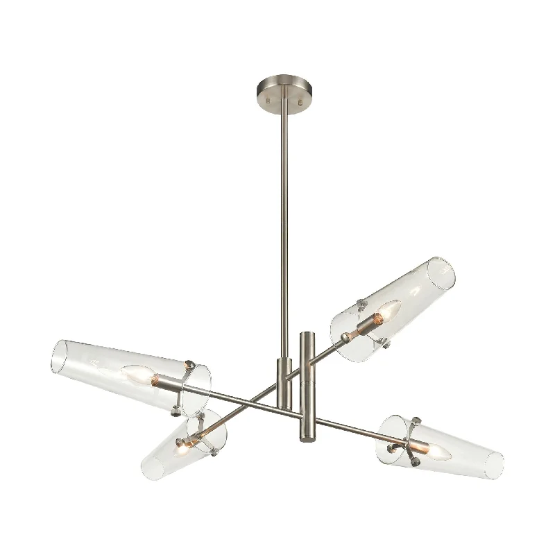 Art Deco Chandeliers for a Retro - Glam LookArt Deco Chandeliers for a Retro - Glam LookValante 4-Light Chandelier in Satin Nickel with Clear Glass by ELK Lighting Art Deco Chandeliers for a Retro - Glam LookArt Deco Chandeliers for a Retro - Glam LookValante 4-Light Chandelier in Satin Nickel with Clear Glass by ELK Lighting