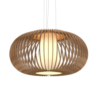 African - Inspired Ceiling Lights with Tribal Patterns and Natural MaterialsAfrican - Inspired Ceiling Lights with Tribal Patterns and Natural MaterialsAccord Stecche Di Legno 1217.18 Pendant Light - American Walnut