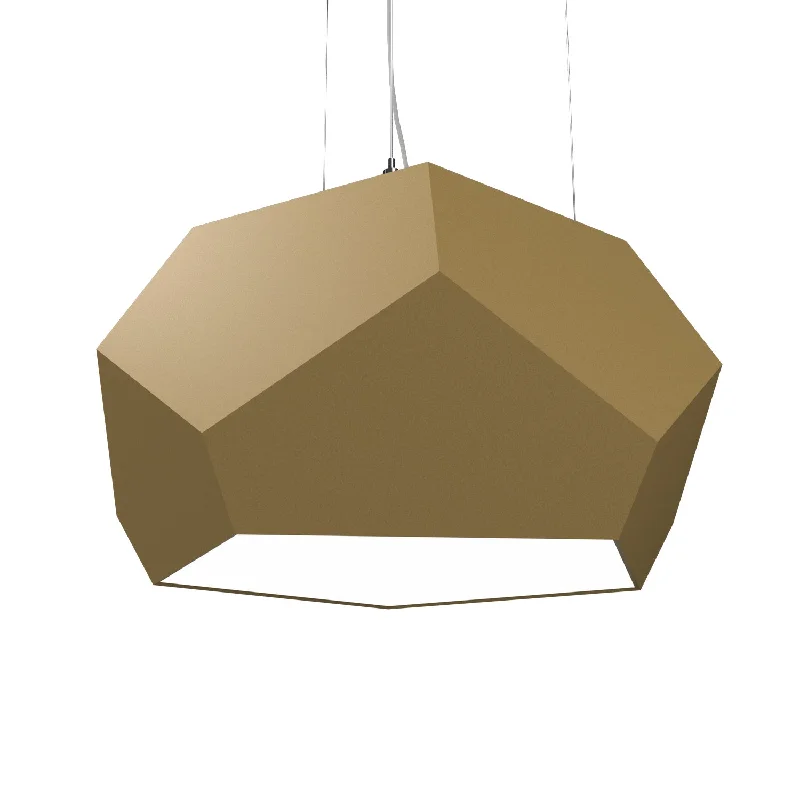 Tropical - Themed Ceiling Lights with Palm - Leaf Shapes and Rattan WrapsTropical - Themed Ceiling Lights with Palm - Leaf Shapes and Rattan WrapsAccord Facet 1227.38 Pendant Light - Pale Gold