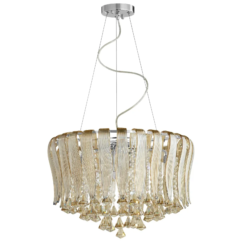 Contemporary Ceiling Lights with Unique, Abstract ShapesContemporary Ceiling Lights with Unique, Abstract ShapesCyan Design 06440 Olivia Eight Light Pendant