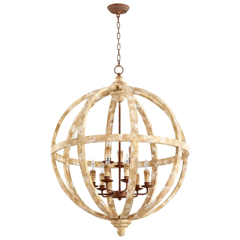 Rustic Ceiling Lights with Reclaimed Wood and Distressed FinishesRustic Ceiling Lights with Reclaimed Wood and Distressed FinishesCyan Design 06623 Landon Nine Light Pendant