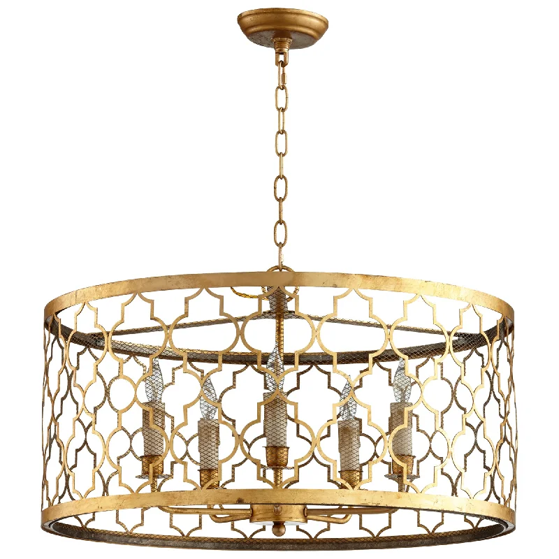 African - Inspired Ceiling Lights with Tribal Patterns and Natural MaterialsAfrican - Inspired Ceiling Lights with Tribal Patterns and Natural MaterialsCyan Design 06624 Romeo Five Light Pendant