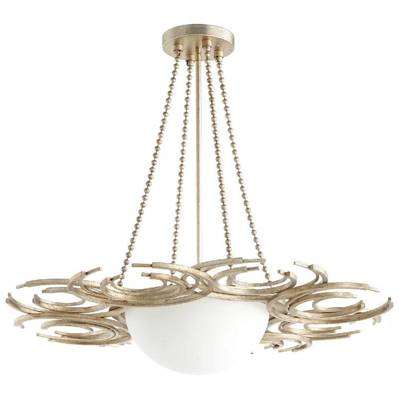 Tropical - Themed Ceiling Lights with Palm - Leaf Shapes and Rattan WrapsTropical - Themed Ceiling Lights with Palm - Leaf Shapes and Rattan WrapsCyan Design 06916 Vivian Three Light Pendant