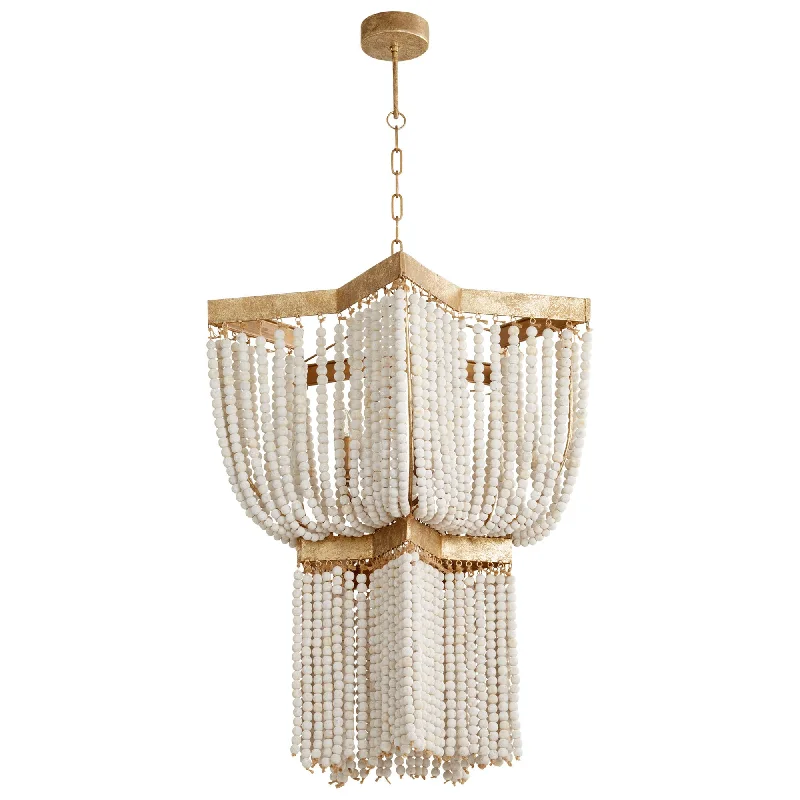 Bohemian Ceiling Lights with Beads, Tassels, and Colorful GlassBohemian Ceiling Lights with Beads, Tassels, and Colorful GlassCyan Design 09260 Small Estrella Pendant