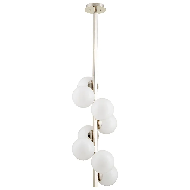 Tropical - Themed Ceiling Lights with Palm - Leaf Shapes and Rattan WrapsTropical - Themed Ceiling Lights with Palm - Leaf Shapes and Rattan WrapsCyan Design 09676 Atom 8lt Pendant