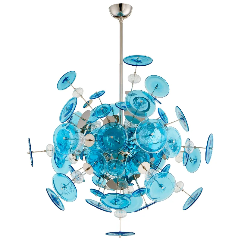 Steampunk Ceiling Lights with Gears, Cogs, and Brass AccentsSteampunk Ceiling Lights with Gears, Cogs, and Brass AccentsCyan Design 09680 Avi 14lt Pendant
