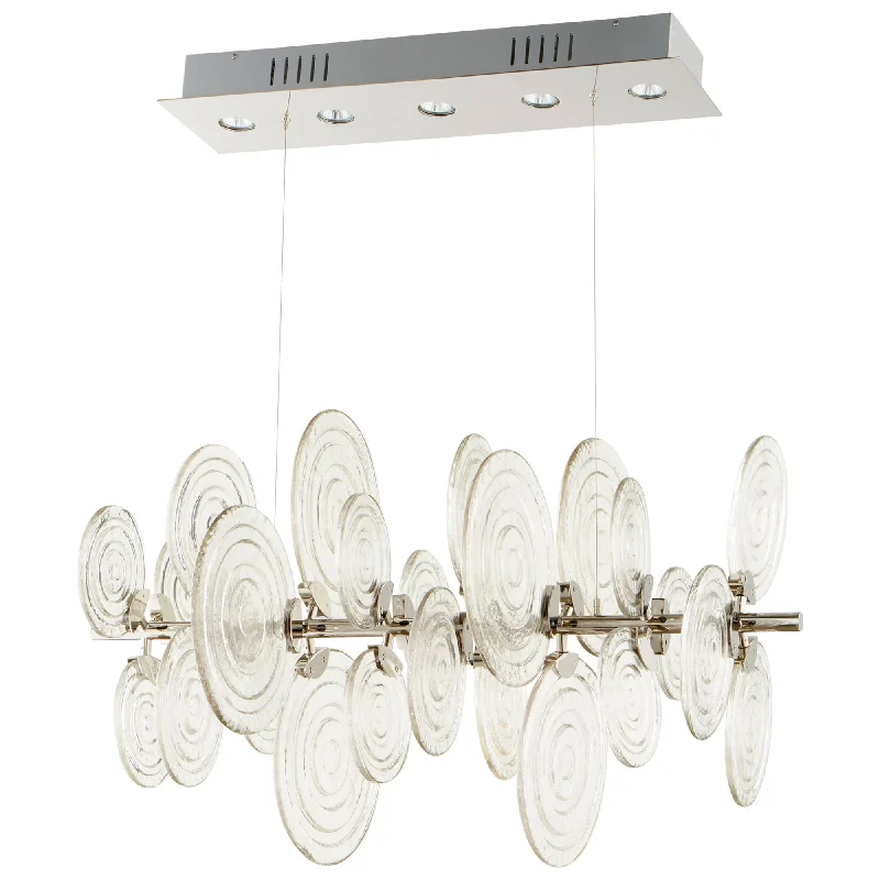 Glass Ceiling Lights with Frosted, Colored, or Etched GlassGlass Ceiling Lights with Frosted, Colored, or Etched GlassCyan Design 09684 Discus 5lt Pendant