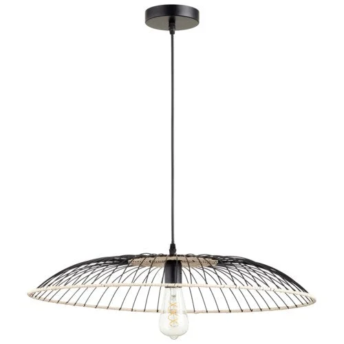 African - Inspired Ceiling Lights with Tribal Patterns and Natural MaterialsAfrican - Inspired Ceiling Lights with Tribal Patterns and Natural MaterialsCyan Design 10794 Iron/Rattan Parasol Pendant