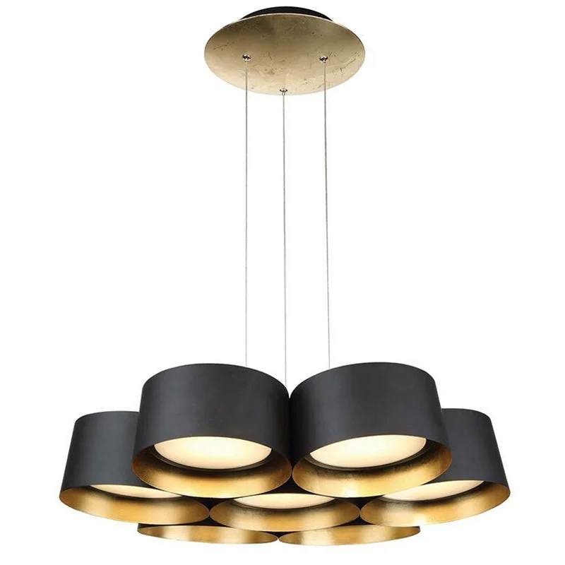 Scandinavian Style Ceiling Lights with Light Wood AccentsScandinavian Style Ceiling Lights with Light Wood AccentsModern Forms PD-52724 Marimba 7-lt 24" LED Pendant