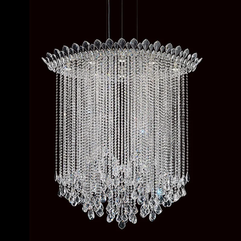 Moroccan Ceiling Lights with Colorful Stained Glass and Geometric CarvingsMoroccan Ceiling Lights with Colorful Stained Glass and Geometric CarvingsSchonbek TR4813 Trilliane Strands 8-lt 45" Pendant