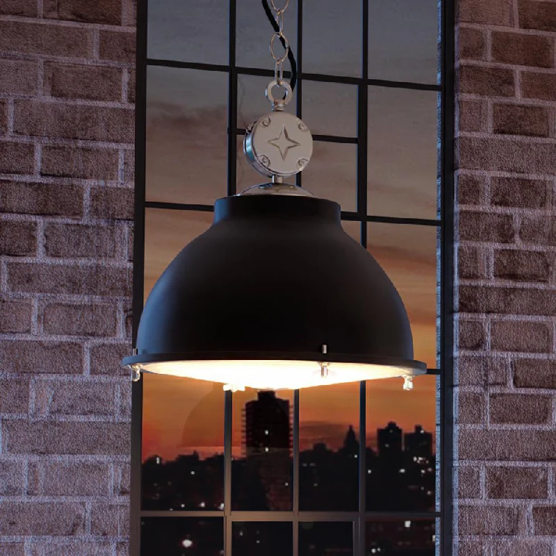 Industrial Style Ceiling Lights with Exposed Bulbs and Metal CagesIndustrial Style Ceiling Lights with Exposed Bulbs and Metal CagesUHP3841 Urban Loft Pendant Light, 17.625"H x 17.375"W, Charcoal Finish, Kenner Collection