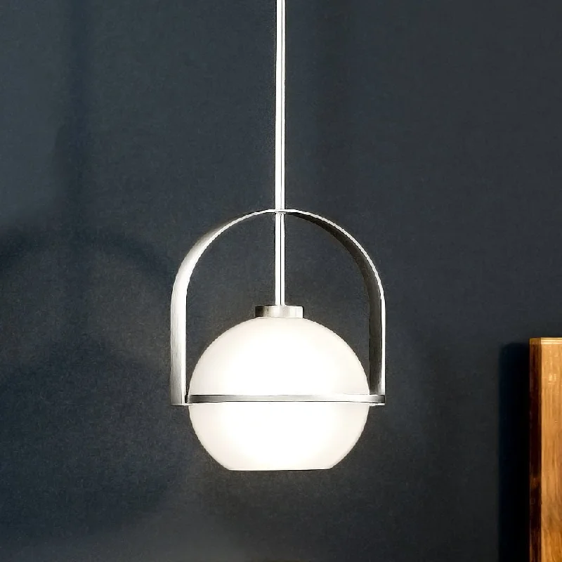 Crystal Ceiling Lights with High - Quality Swarovski CrystalsCrystal Ceiling Lights with High - Quality Swarovski CrystalsUHP4340 Mid-Century Modern Pendant 12.375''H x 9.375''W, Brushed Nickel Finish, Albuquerque Collection