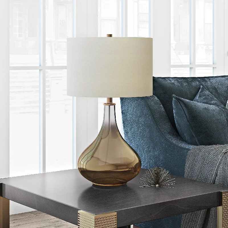 leather table lamps with a distressed texture for a rugged charmleather table lamps with a distressed texture for a rugged charmMiroir Table Lamp in Golden Ombre Colored Glass with Linen Shade