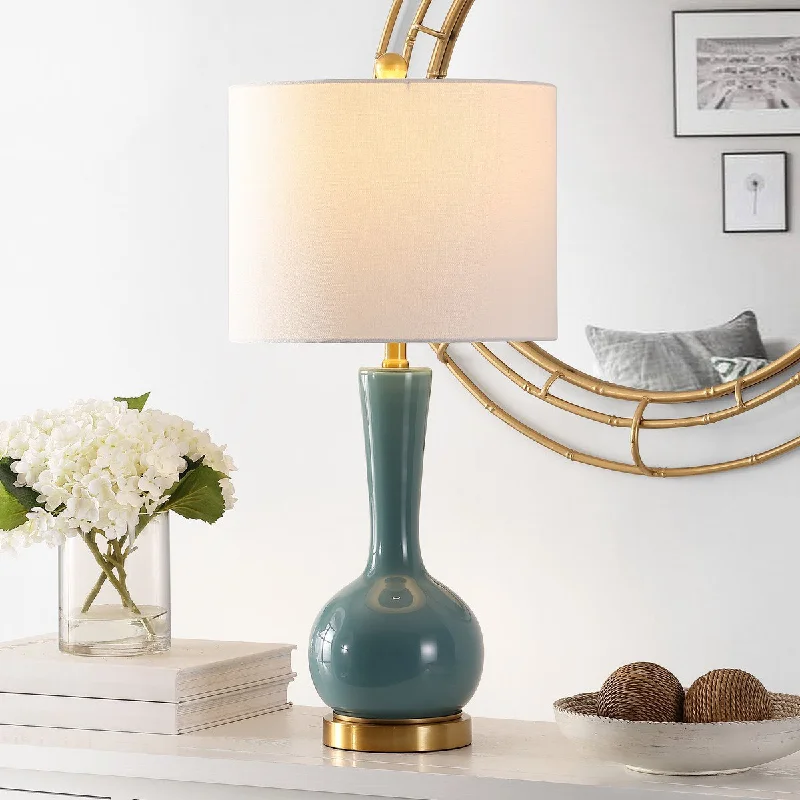 art deco table lamps with geometric shapes for a retro touchart deco table lamps with geometric shapes for a retro touchSafavieh Gaetna Glass Table Lamp - Blue